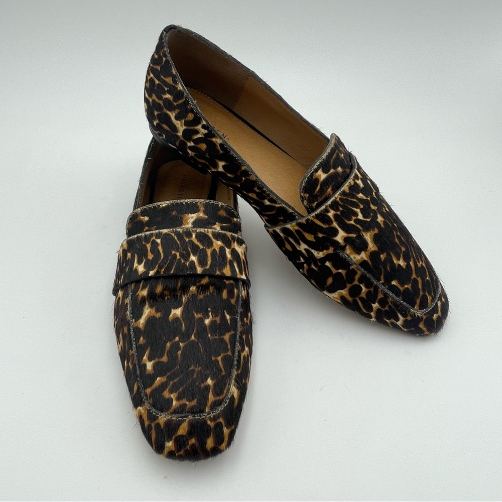 Halogen Halucy-SZ 8.5-Leopard  Calf Real Fur Leather Shoes-MSRP $149